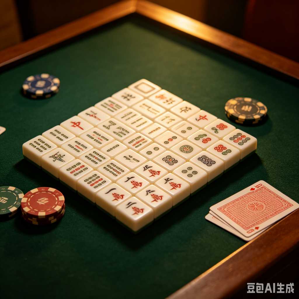 retro text mahjong tiles